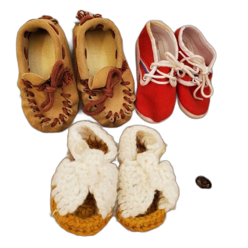 Baby Shoes Lot Moccasins Sandals Tennis Shoe Infant Leather Indian 5